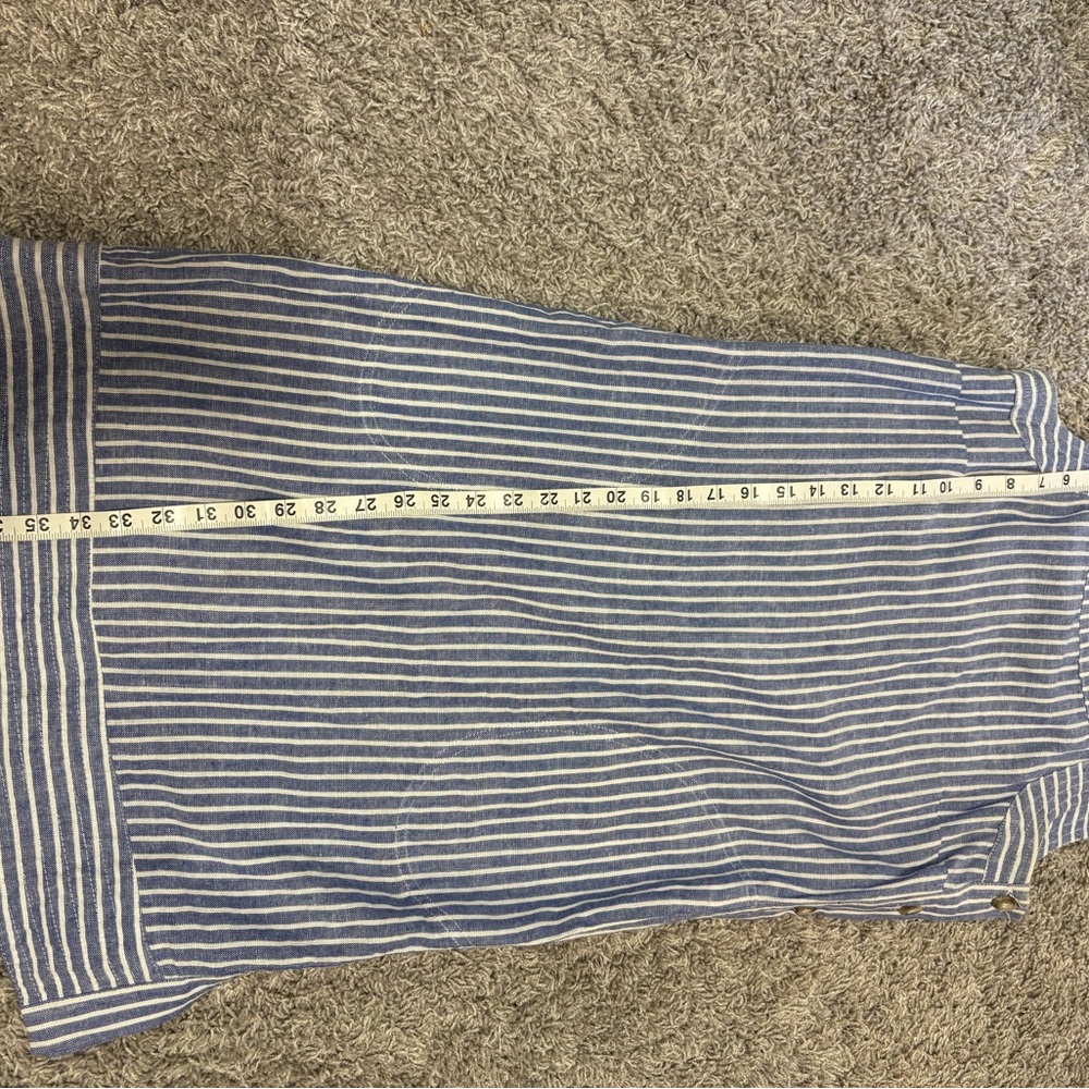 NWOT ForCynthia Linen Denim Blue and White Stripe Dress - XS/S - Picture 10 of 10